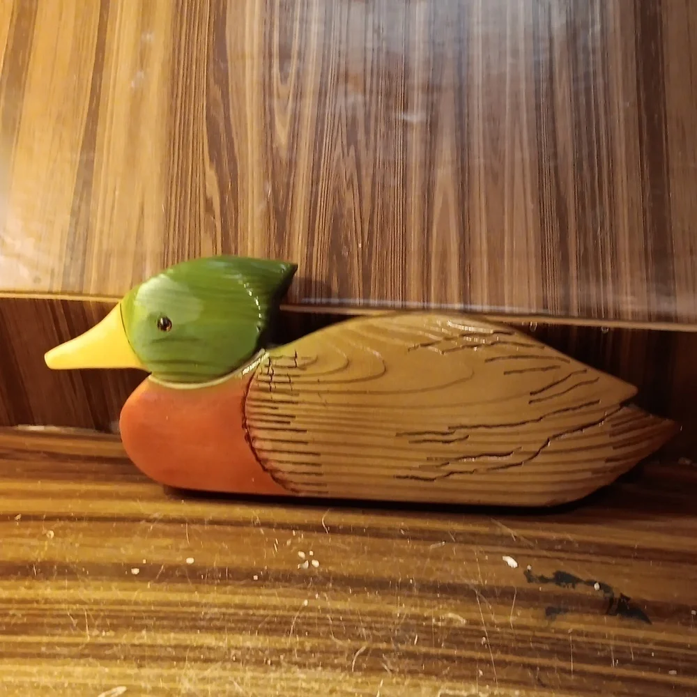 Vintage chalkware duck shelf sitter man cave